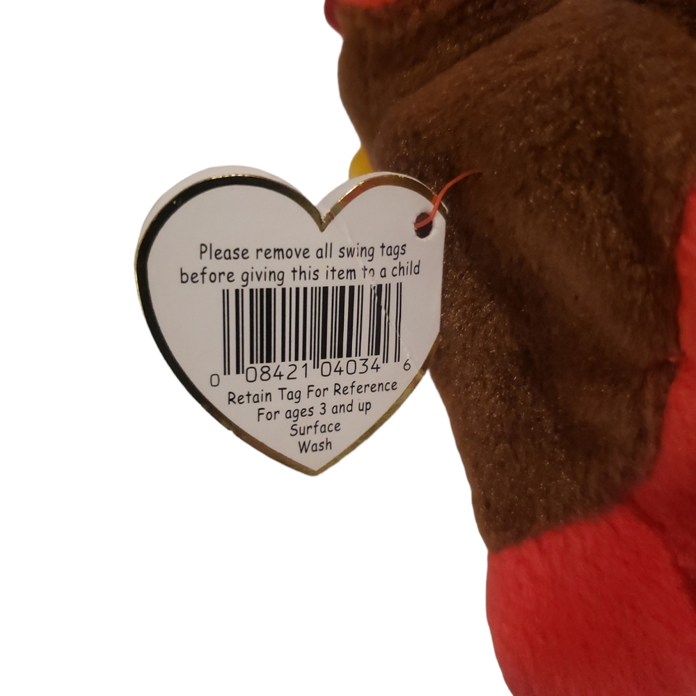 Vintage Ty Beanie Baby Gobbles The Turkey - Picture 6 of 7